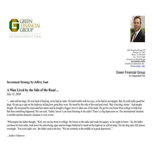 A Man Lived by the Side of the Road