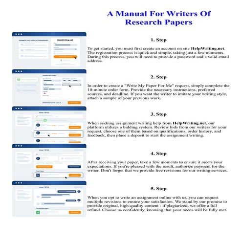 A Manual For Writers Of Research Papers