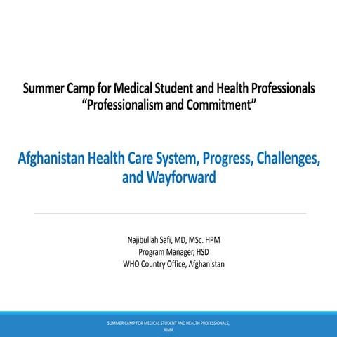 PHC Experinece, Afghanistan Sep 2019