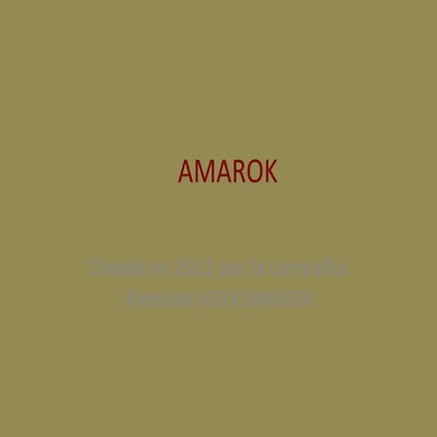 Amarok precentacion