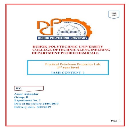 AMAR PETROLEUM LAB _EXP_#7 ASH CONTENT.docx