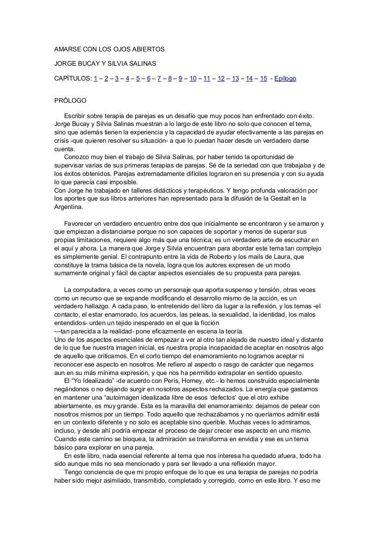 Amarse Con Los Ojos Abiertos
