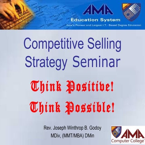 AMA Computer College - Lipa Competitive Selling & Strategy