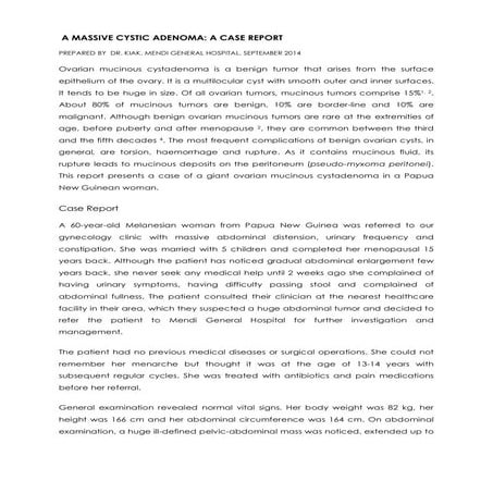 A massive cystic adenoma