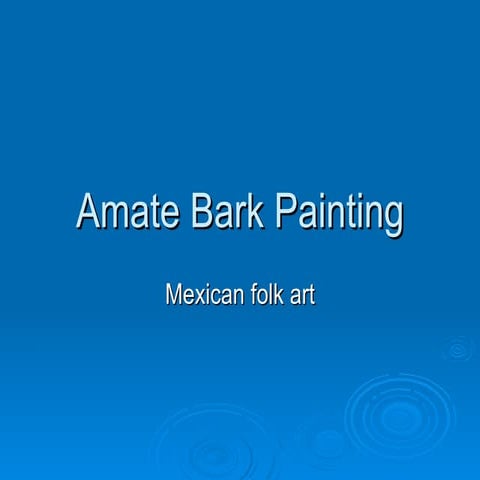 Amate bark painting presentation