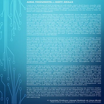 Introductory Discussions on Soft Skills Development