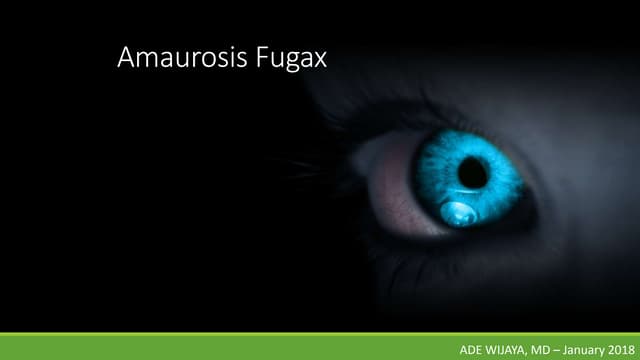 Amaurosis Fugax | PPT