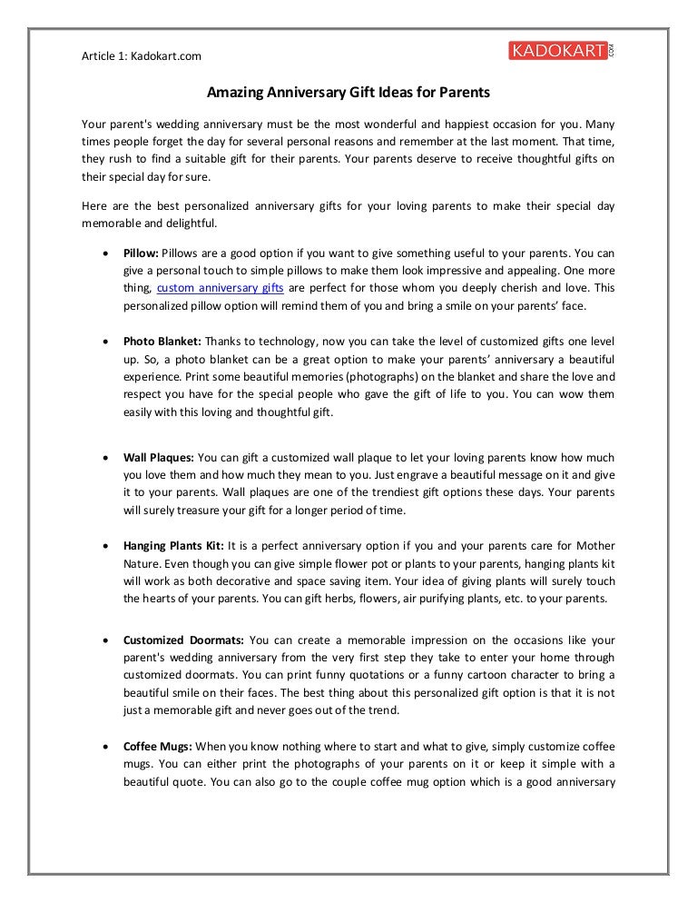 personalised gifts for parents anniversary