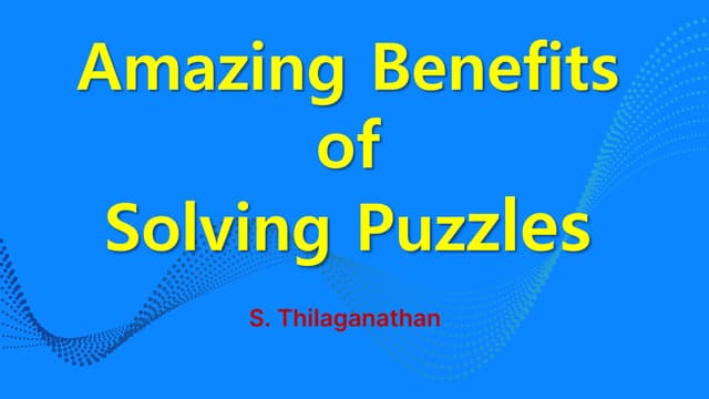 Amazing benefits of solving puzzles