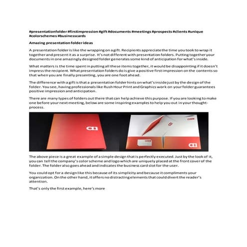Amazing Presentation Folder Ideas