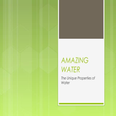 Amazing Water- Water Chemistry
