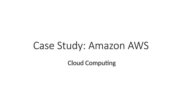 amazon web servics in the cloud aws and its categories compute cloud and stor...