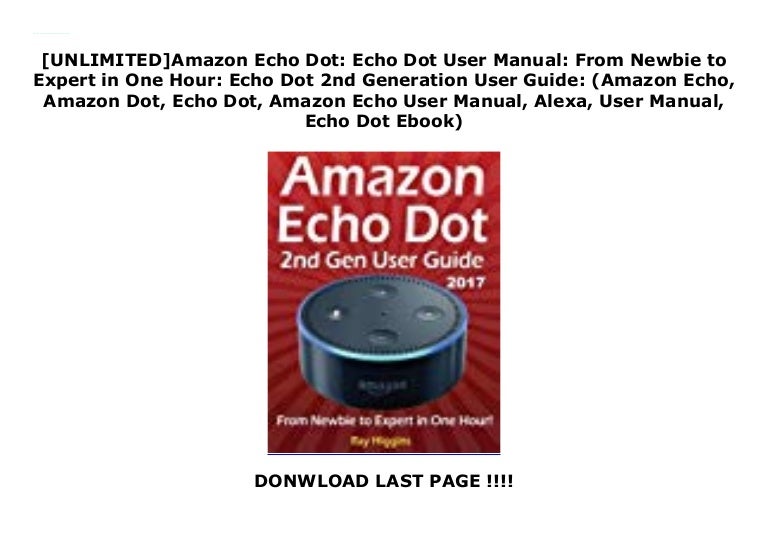 amazon echo dot 2nd generation manual