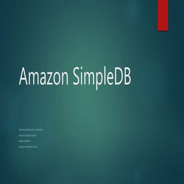 Amazon simple db