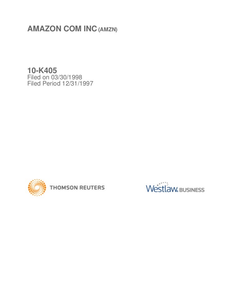 Amazon annual report 1997
