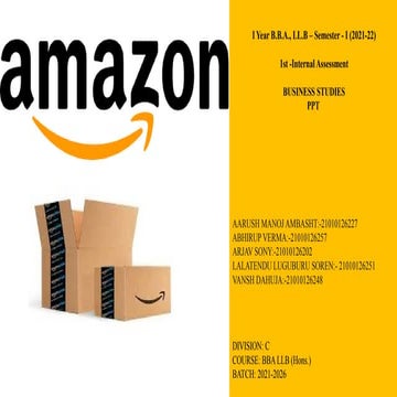 Amazon (Business Studies)  management studies