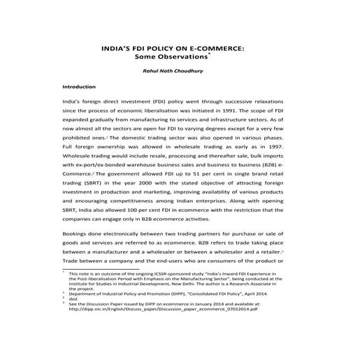 Amazon fdi case study | PDF