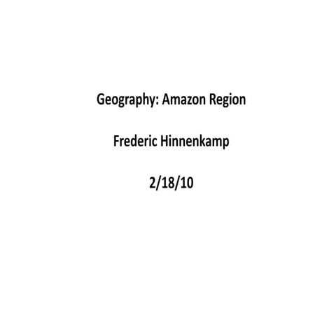 Amazon Geography | PPTX