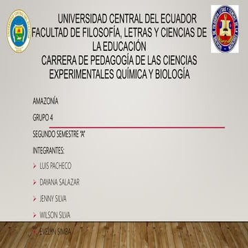 Región Amazónica del Ecuador | PPTX