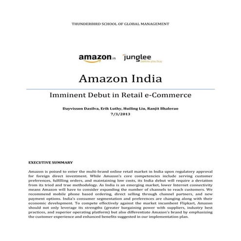 Amazon india   imminent debut in retail e-commerce online