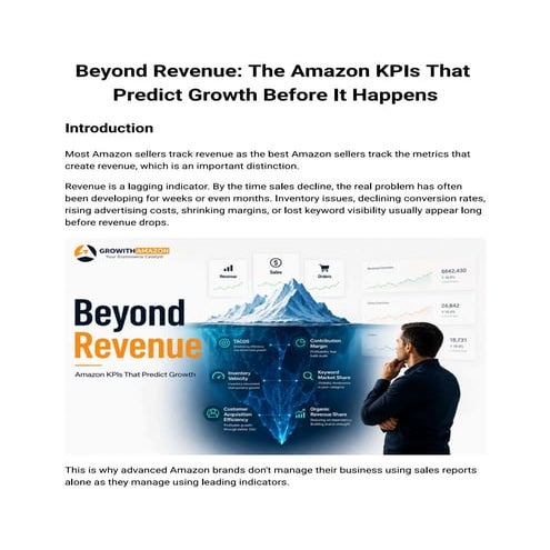 Amazon KPIs That Predict Growth Before Revenue Drops | GrowithAmazon | PDF