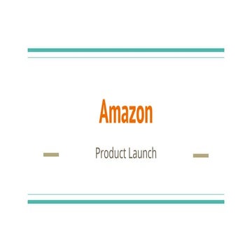 Amazon product launch