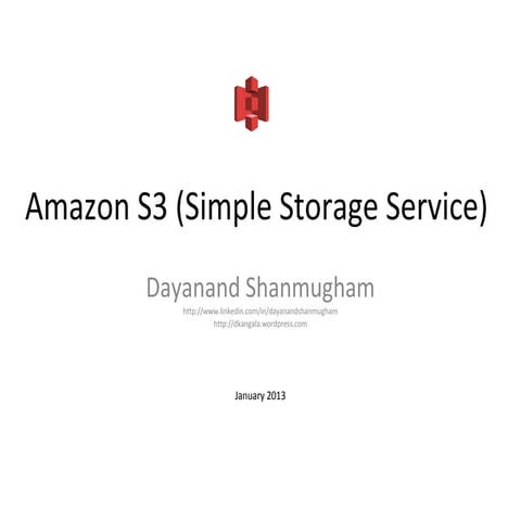 Amazon s3 | PPT | Cloud Computing | Internet