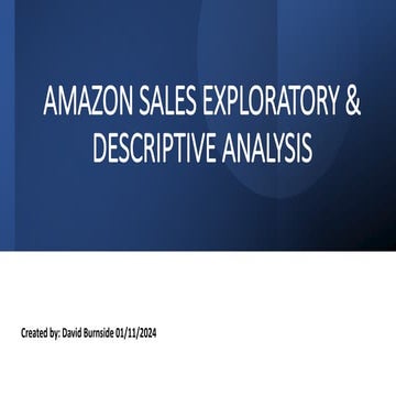 Amazon sales presentation