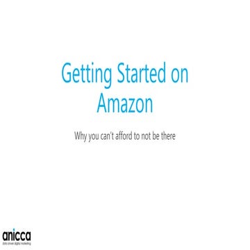 Getting Started on Amazon