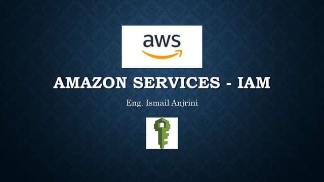 Amazon services   iam