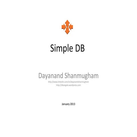 Amazon simple db | PPT