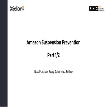 Amazon Suspension Prevention Series Part 1