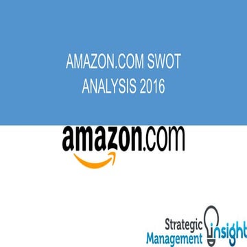 Amazon swot analysis 2017
