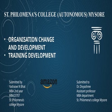 Amazon TD and OCD ppt of training and development