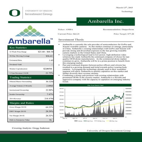 Ambarella company | PDF