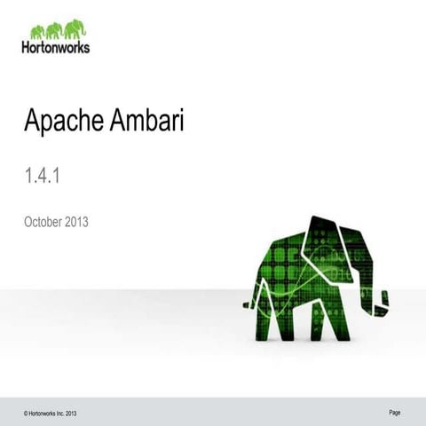 Apache Ambari - What's New in 1.4.1