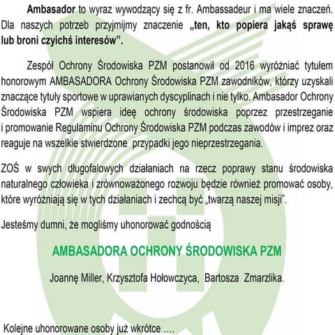 Ambasadorzy Ochrony Środowiska 