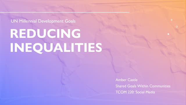 Reducing Inequalities [TCOM 220]