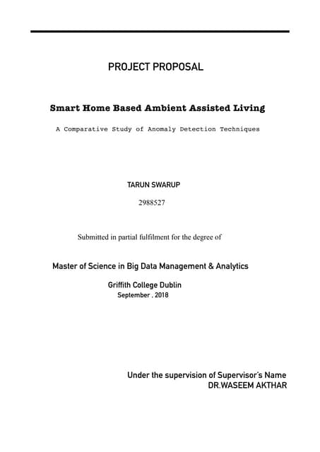 Data Analytics Project proposal: Smart home based ambient assisted living - D...