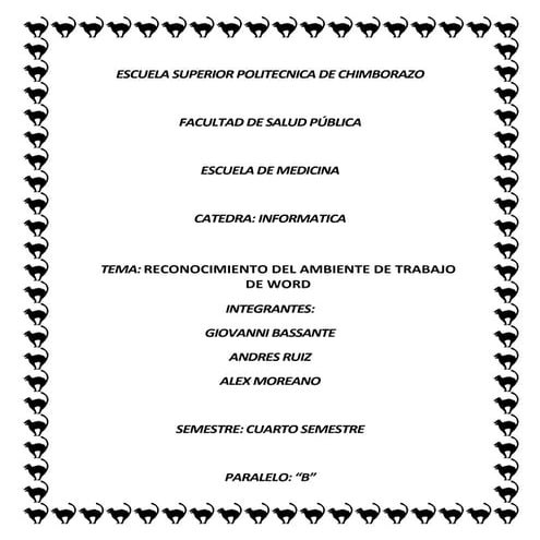 Ambiente de trabajo de word 2010