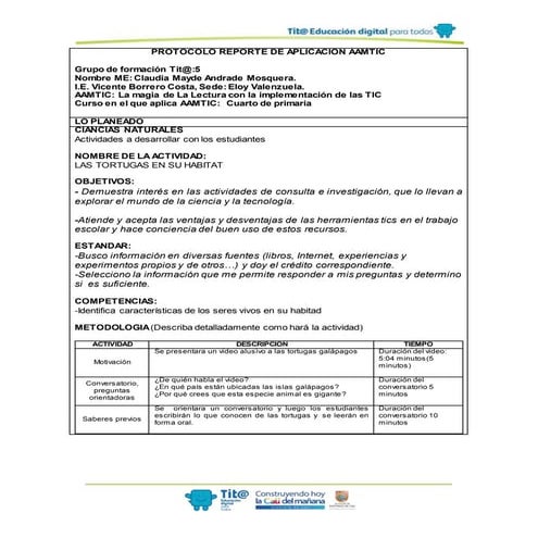 Ambiente planeado  por el grupo 5 naturales