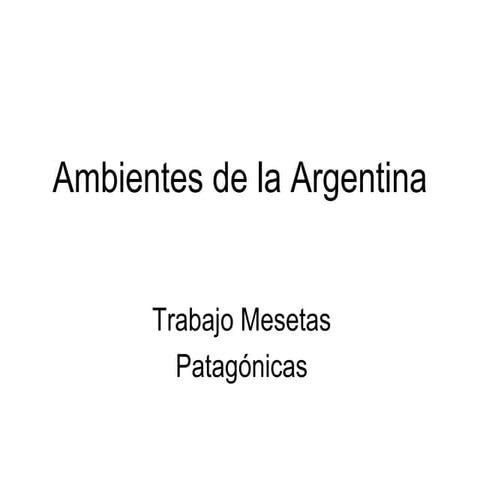 Ambientes de la Argentina Meseta patagónica