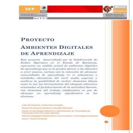 Ambientes digitales de aprendizaje