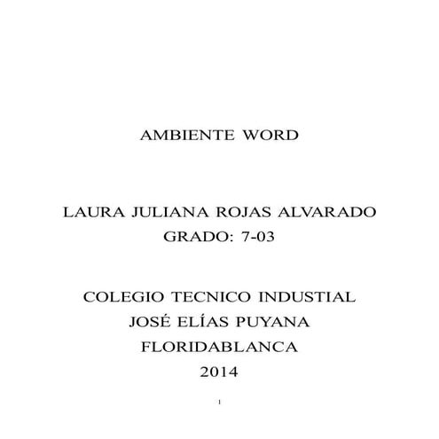 Ambiente word de laura