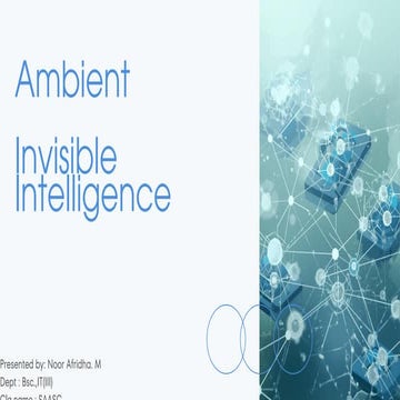 Ambient Invisible Technology: Concepts, Applications and Future Scope | PDF