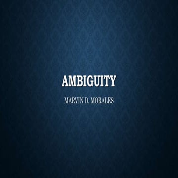 Ambiguity