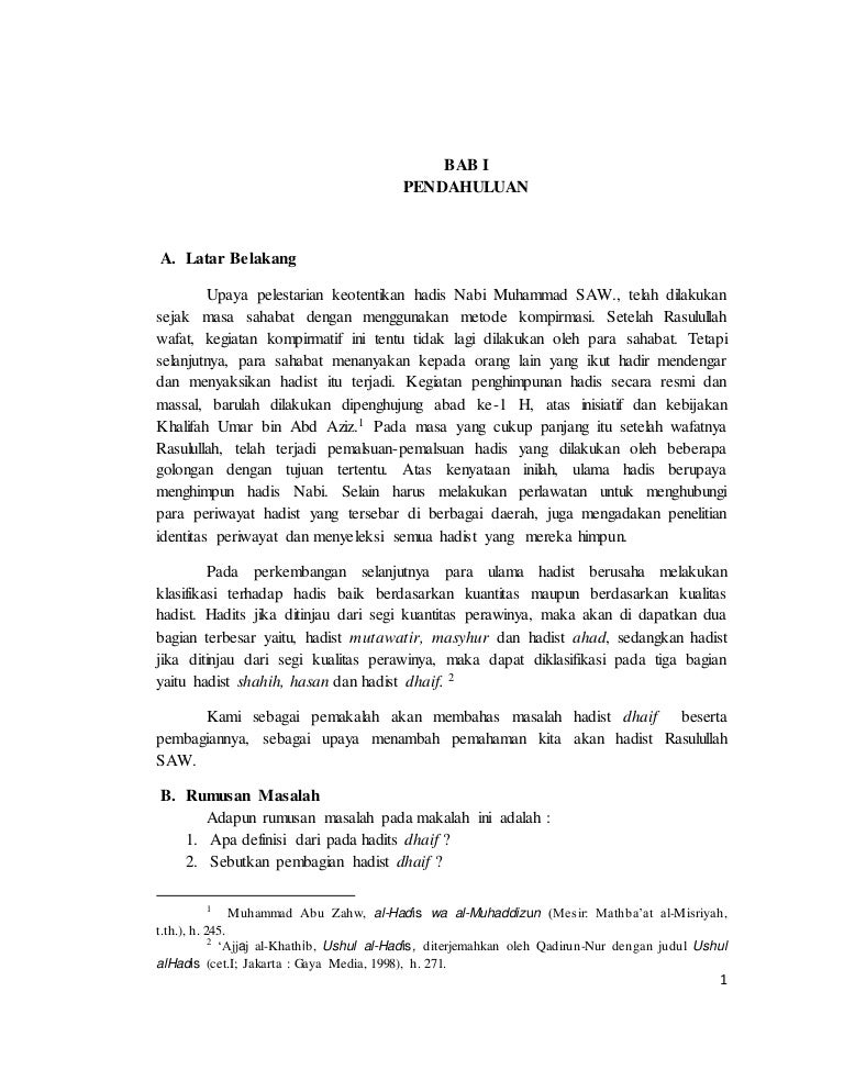 Contoh Hadits Dhaif Pdf - Nusagates