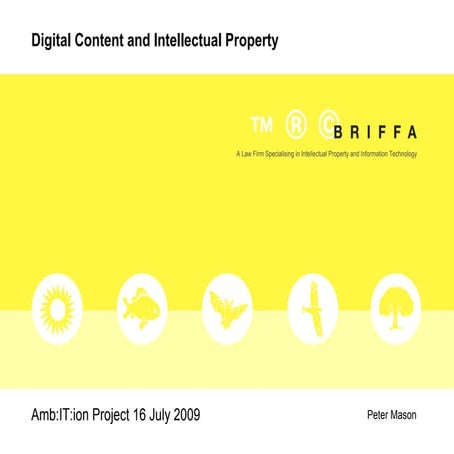 Own-It IP Presentation by Peter Mason, Briffa.