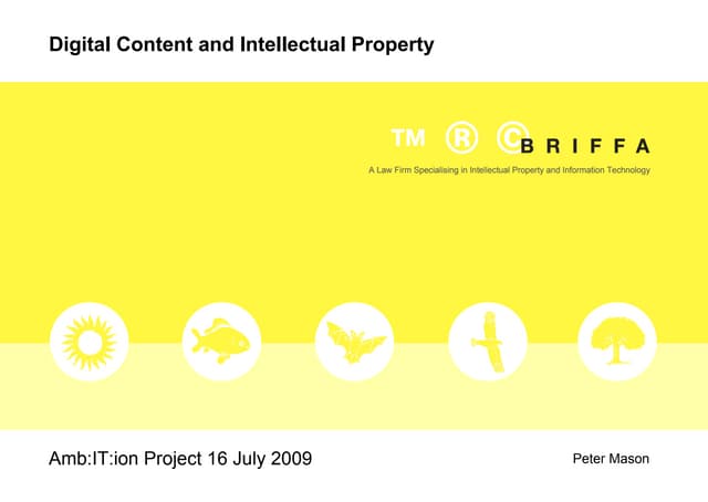 Own-It IP Presentation by Peter Mason, Briffa.