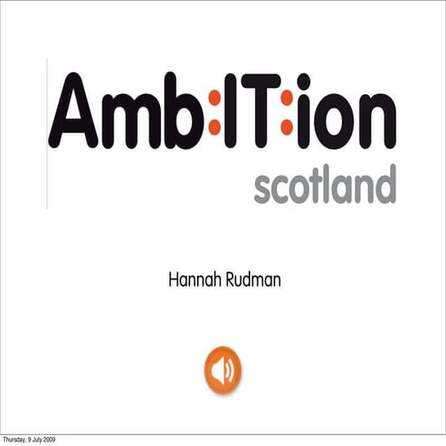 Amb I Tion Scotland Intro
